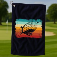 Retro Vintage Zeppelin Dirigible Airship Zepplin Lover Golf Towel