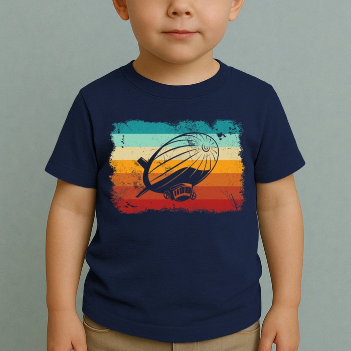 Retro Vintage Zeppelin Dirigible Airship Zepplin Lover Toddler T-Shirt