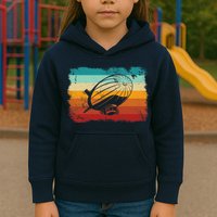 Retro Vintage Zeppelin Dirigible Airship Zepplin Lover Kids Hoodie