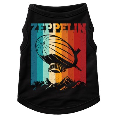 Retro Vintage Zeppelin Dirigible Airship Zepplin Lover Doggie Tank