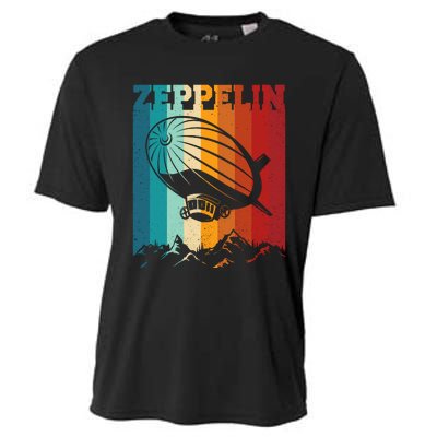 Retro Vintage Zeppelin Dirigible Airship Zepplin Lover Cooling Performance Crew T-Shirt