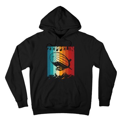 Retro Vintage Zeppelin Dirigible Airship Zepplin Lover Hoodie