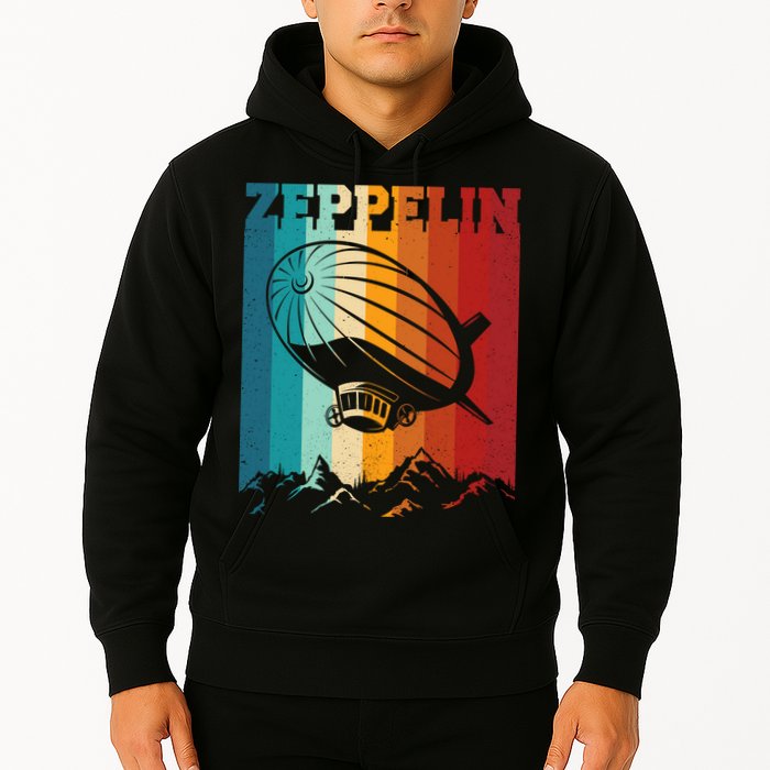 Retro Vintage Zeppelin Dirigible Airship Zepplin Lover Hoodie
