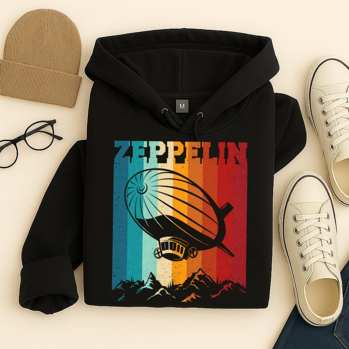 Retro Vintage Zeppelin Dirigible Airship Zepplin Lover Hoodie