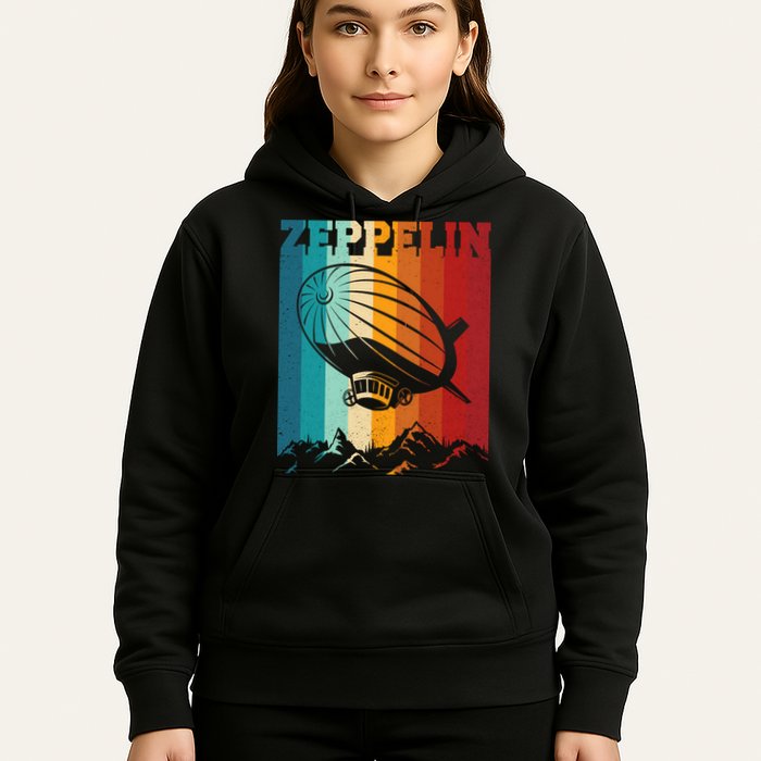 Retro Vintage Zeppelin Dirigible Airship Zepplin Lover Hoodie