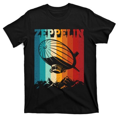 Retro Vintage Zeppelin Dirigible Airship Zepplin Lover T-Shirt