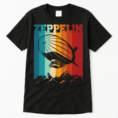 Retro Vintage Zeppelin Dirigible Airship Zepplin Lover Tall T-Shirt