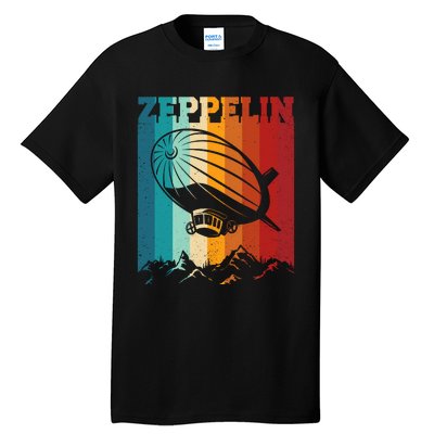 Retro Vintage Zeppelin Dirigible Airship Zepplin Lover Tall T-Shirt