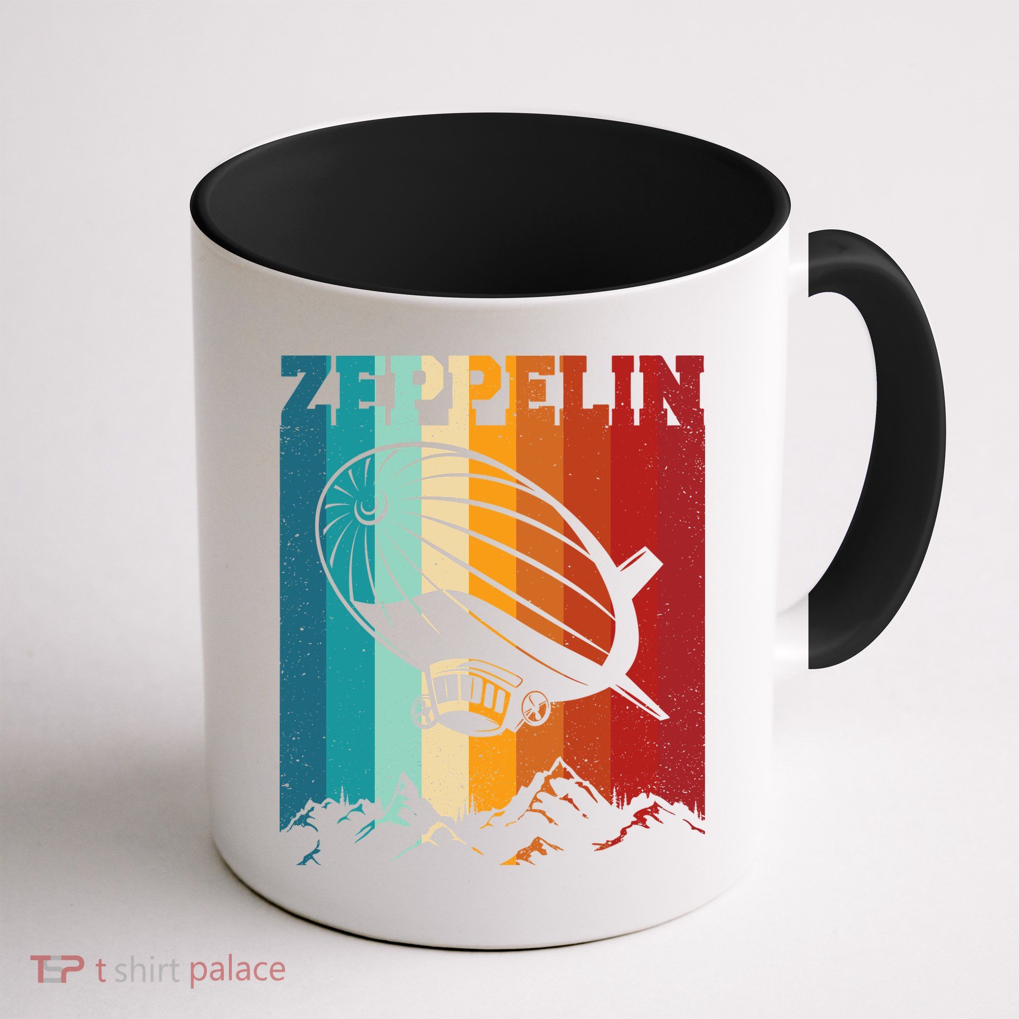 Retro Vintage Zeppelin Dirigible Airship Zepplin Lover Mug