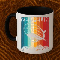 Retro Vintage Zeppelin Dirigible Airship Zepplin Lover Mug