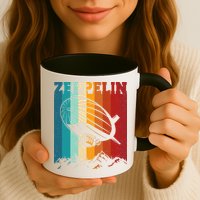 Retro Vintage Zeppelin Dirigible Airship Zepplin Lover Mug
