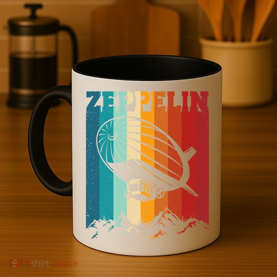 Retro Vintage Zeppelin Dirigible Airship Zepplin Lover Mug