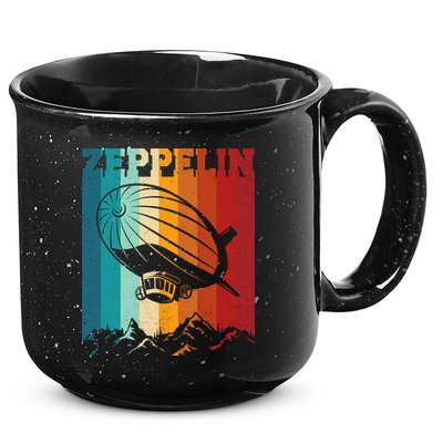 Retro Vintage Zeppelin Dirigible Airship Zepplin Lover 15oz Campfire Ceramic Mug