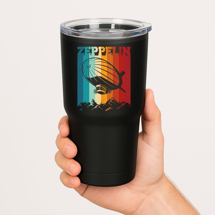 Retro Vintage Zeppelin Dirigible Airship Zepplin Lover Tumbler