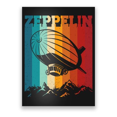 Retro Vintage Zeppelin Dirigible Airship Zepplin Lover Poster