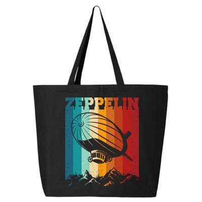 Retro Vintage Zeppelin Dirigible Airship Zepplin Lover 25L Jumbo Tote