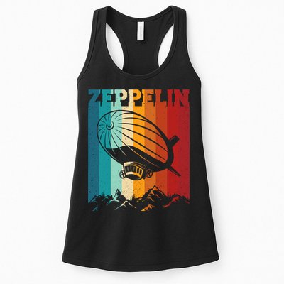 Retro Vintage Zeppelin Dirigible Airship Zepplin Lover Womens Tank Top