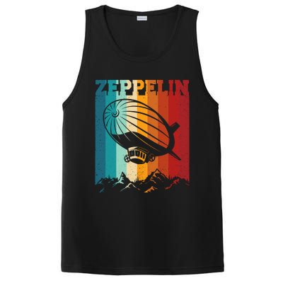 Retro Vintage Zeppelin Dirigible Airship Zepplin Lover PosiCharge Competitor Tank