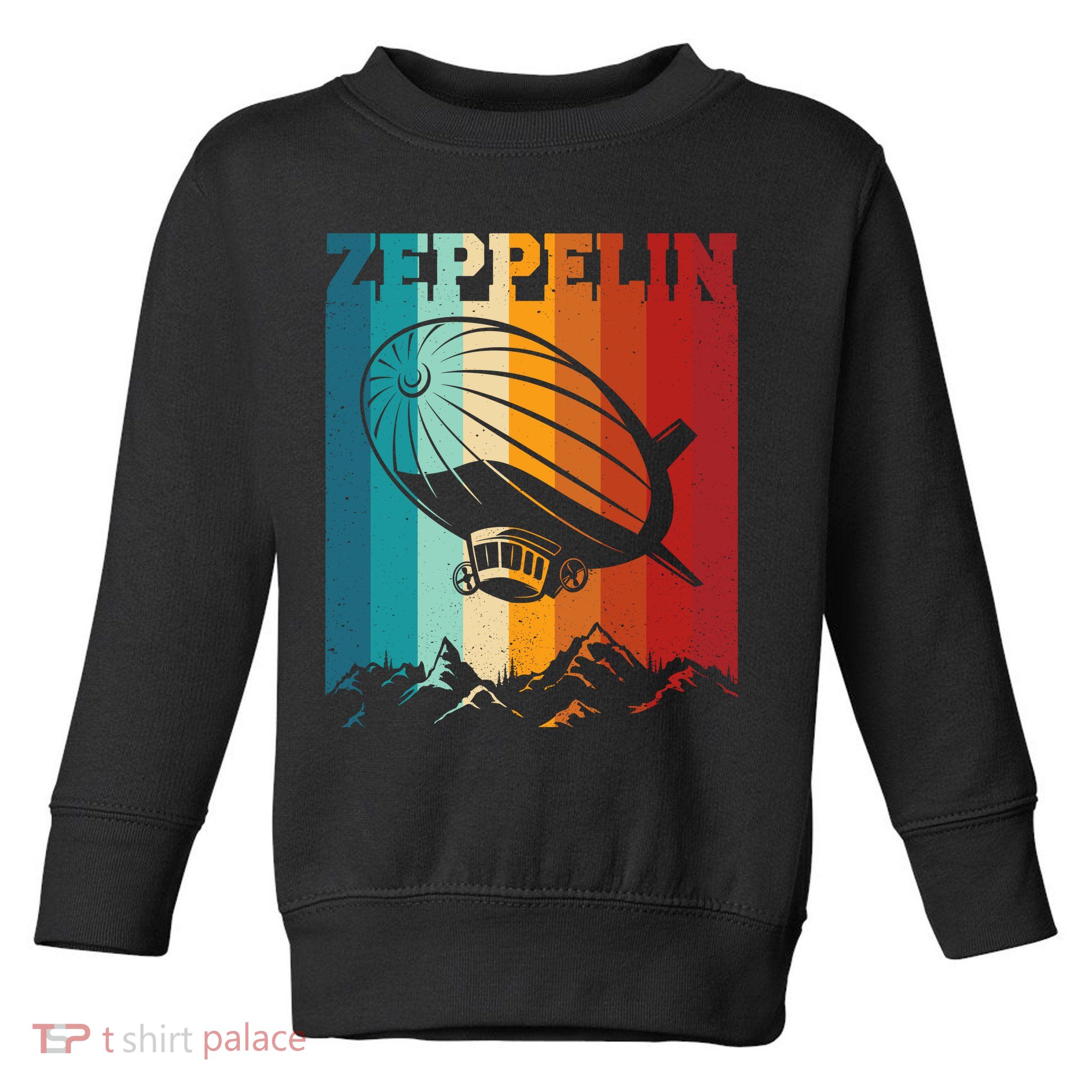 Retro Vintage Zeppelin Dirigible Airship Zepplin Lover Toddler Sweatshirt
