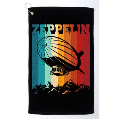 Retro Vintage Zeppelin Dirigible Airship Zepplin Lover Golf Towel