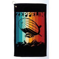 Retro Vintage Zeppelin Dirigible Airship Zepplin Lover Golf Towel
