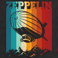 Retro Vintage Zeppelin Dirigible Airship Zepplin Lover Golf Towel