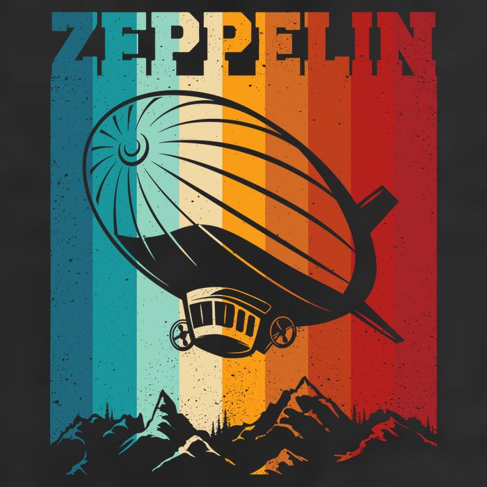 Retro Vintage Zeppelin Dirigible Airship Zepplin Lover Golf Towel