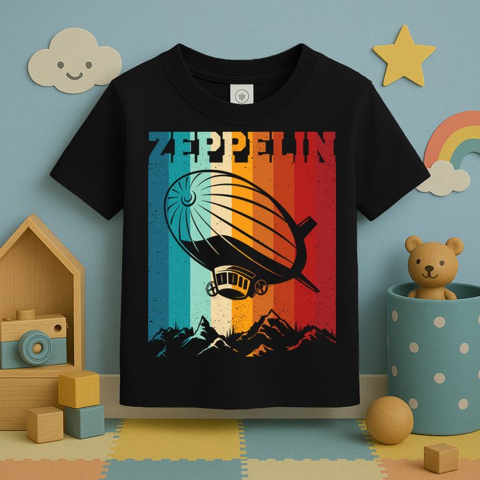 Retro Vintage Zeppelin Dirigible Airship Zepplin Lover Toddler T-Shirt
