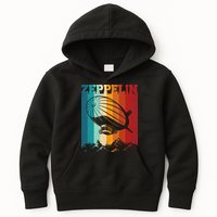 Retro Vintage Zeppelin Dirigible Airship Zepplin Lover Kids Hoodie