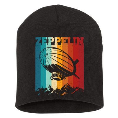 Retro Vintage Zeppelin Dirigible Airship Zepplin Lover Short Acrylic Beanie