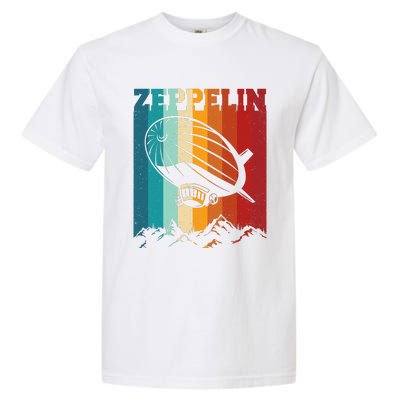 Retro Vintage Zeppelin Dirigible Airship Zepplin Lover Garment-Dyed Heavyweight T-Shirt