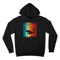 Retro Vintage Zeppelin Sunset 70s 80s Distressed Dirigible Hoodie