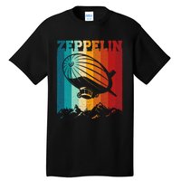 Retro Vintage Zeppelin Sunset 70s 80s Distressed Dirigible Tall T-Shirt