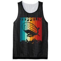 Retro Vintage Zeppelin Sunset 70s 80s Distressed Dirigible Mesh Reversible Basketball Jersey Tank