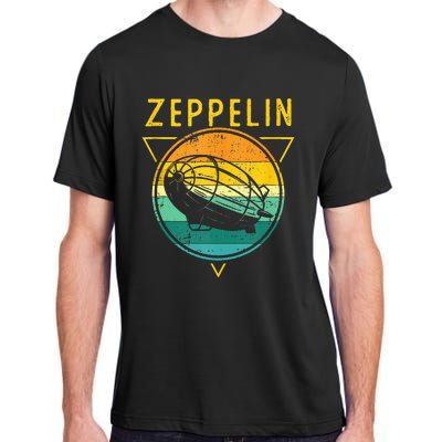 Retro Vintage Zeppelin 70s 80s Dirigible Airship Adult ChromaSoft Performance T-Shirt