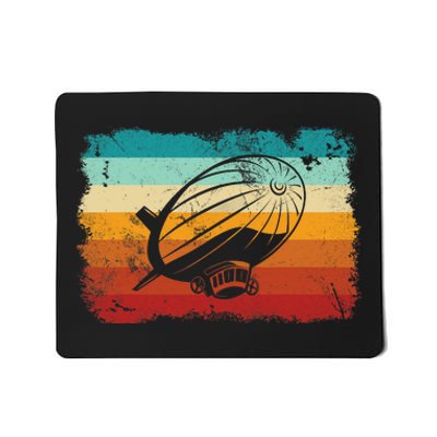 Retro Vintage Zeppelin Dirigible Airship Zepplin Lover Mousepad