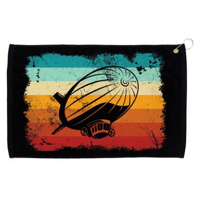 Retro Vintage Zeppelin Dirigible Airship Zepplin Lover Grommeted Golf Towel