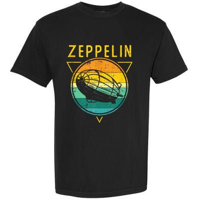 Retro Vintage Zeppelin 70s 80s Dirigible Airship Garment-Dyed Heavyweight T-Shirt