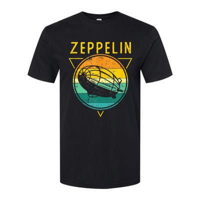 Retro Vintage Zeppelin 70s 80s Dirigible Airship Softstyle CVC T-Shirt