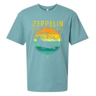 Retro Vintage Zeppelin 70s 80s Dirigible Airship Sueded Cloud Jersey T-Shirt