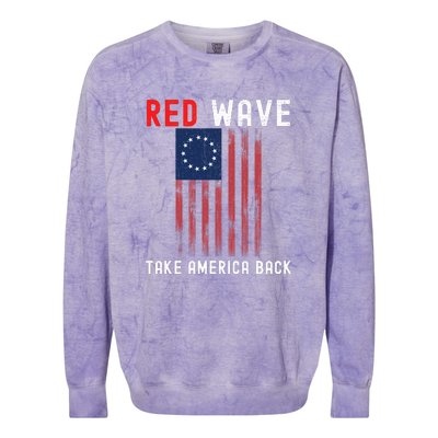 Red Wave 2022 Midterm Election Conservative Republican Colorblast Crewneck Sweatshirt