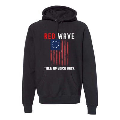 Red Wave 2022 Midterm Election Conservative Republican Premium Hoodie