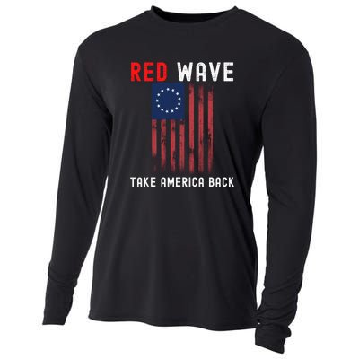 Red Wave 2022 Midterm Election Conservative Republican Cooling Performance Long Sleeve Crew