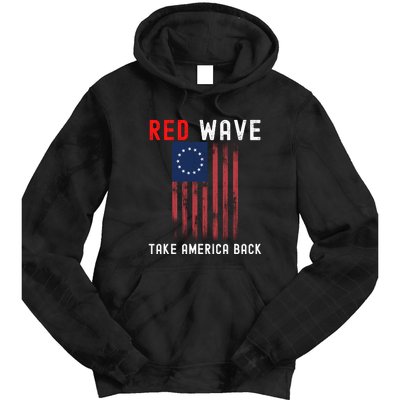 Red Wave 2022 Midterm Election Conservative Republican Tie Dye Hoodie