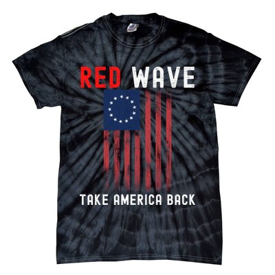 Red Wave 2022 Midterm Election Conservative Republican Tie-Dye T-Shirt