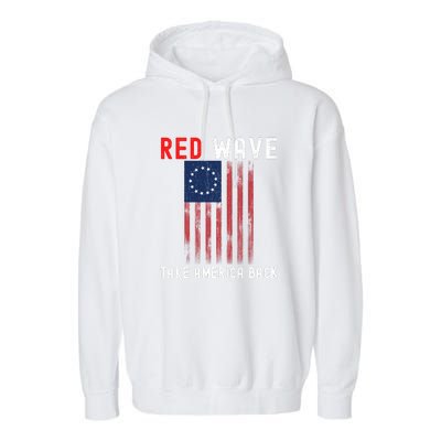 Red Wave 2022 Midterm Election Conservative Republican Garment-Dyed Fleece Hoodie