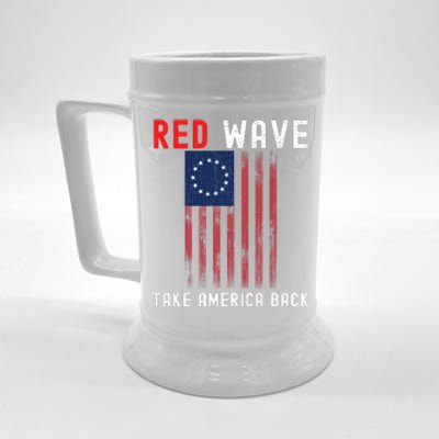 Red Wave 2022 Midterm Election Conservative Republican Beer Stein