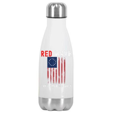 Red Wave 2022 Midterm Election Conservative Republican Stainless Steel Insulated Water Bottle