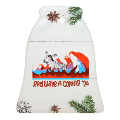 Red Wave 2024 Ceramic Bell Ornament