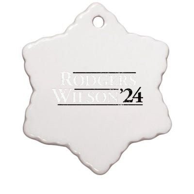 Rodgers Wilson 2024 Design Funny Rodgers Wilson 24 Ceramic Star Ornament